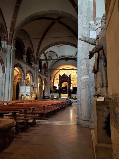 Inside the Basilica di Sant'Ambrogio in Milan