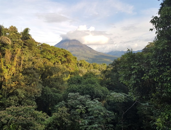 View of Arenal Volcano from Mistico Arenal Hanging Bridges Park