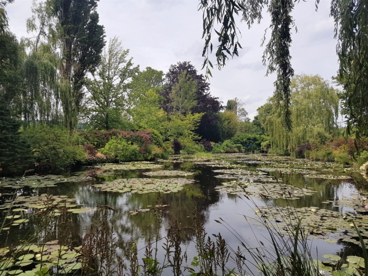 Claude Monet's famous lily pond in his Japanese garden at Giverny
