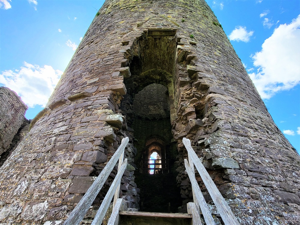 Entrance to the tower at Tretower Castle